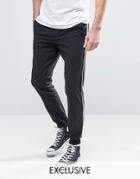 Noose & Monkey Skinny Fit Tuxedo Jogger - Black
