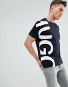 Hugo Exploded Logo T-shirt In Black - Black