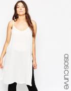 Asos Curve Longline Cami With Side Splits - Ivory