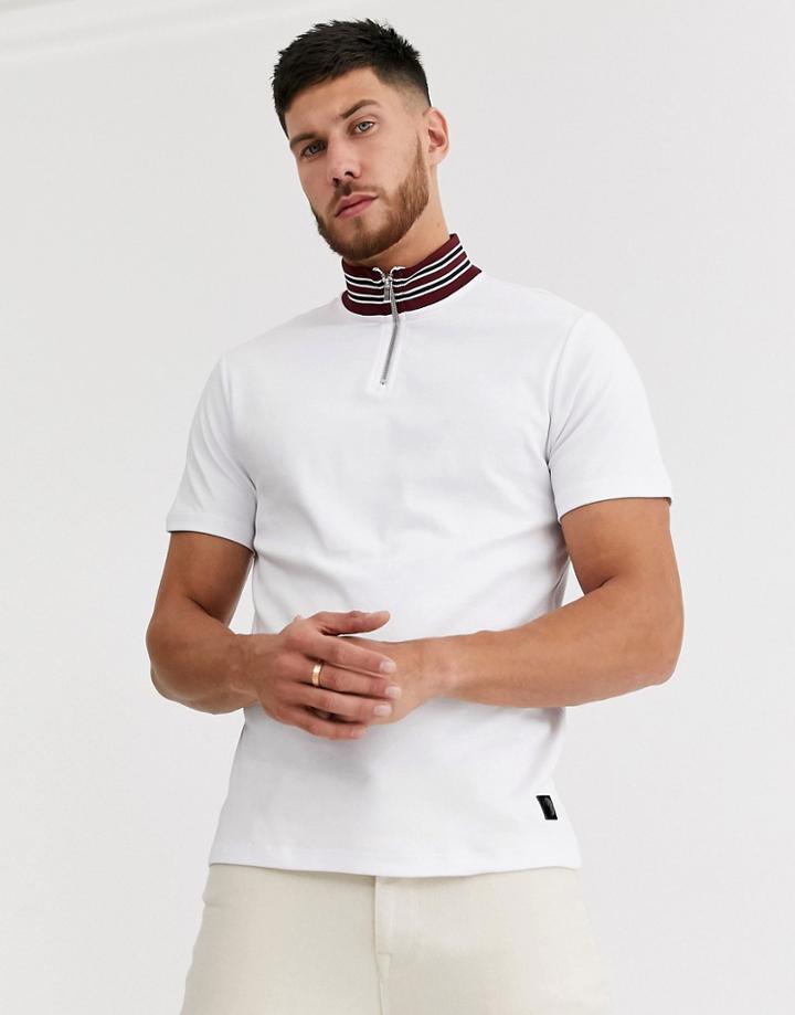 River Island Polo Shirt In White