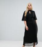 Praslin High Neck Maxi Dress With Cut Out Detail - Black