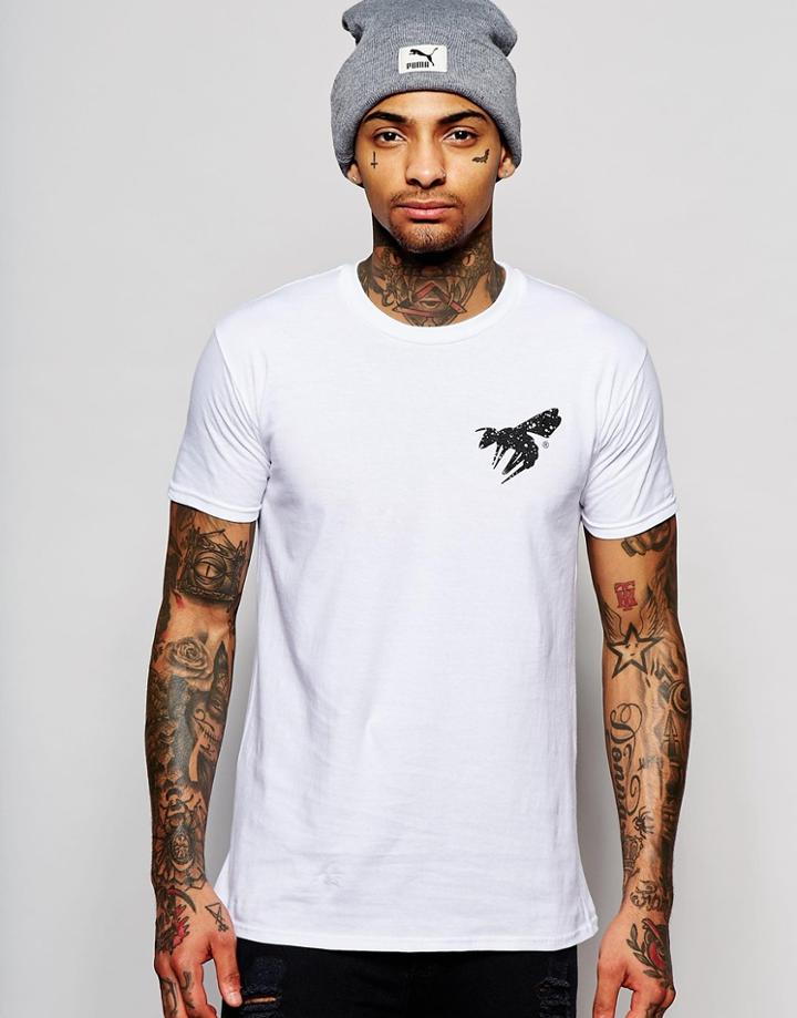 Abuze London T-shirt Space Print T-shirt - White