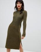 Vero Moda Knitted Midi Dress - Green
