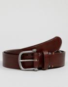 Pretty Green Leather Belt In Brown With Gift Box - Brown