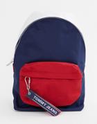 Tommy Jeans Logo Tape Medium Backpack - Navy