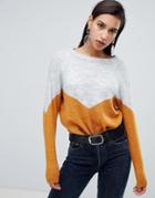 Vero Moda Color Block Knitted Sweater - Multi