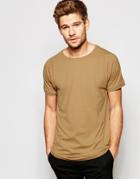 Selected Homme Longline T-shirt - Camel