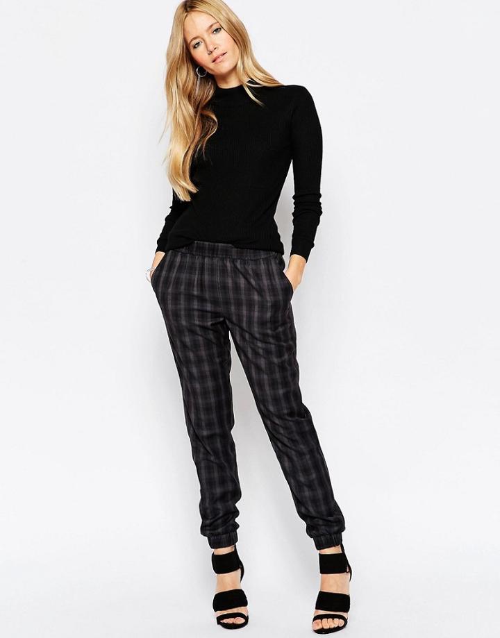 Minimum Vara Check Pants - Navy