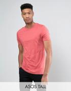 Asos Tall T-shirt In Pink - Red