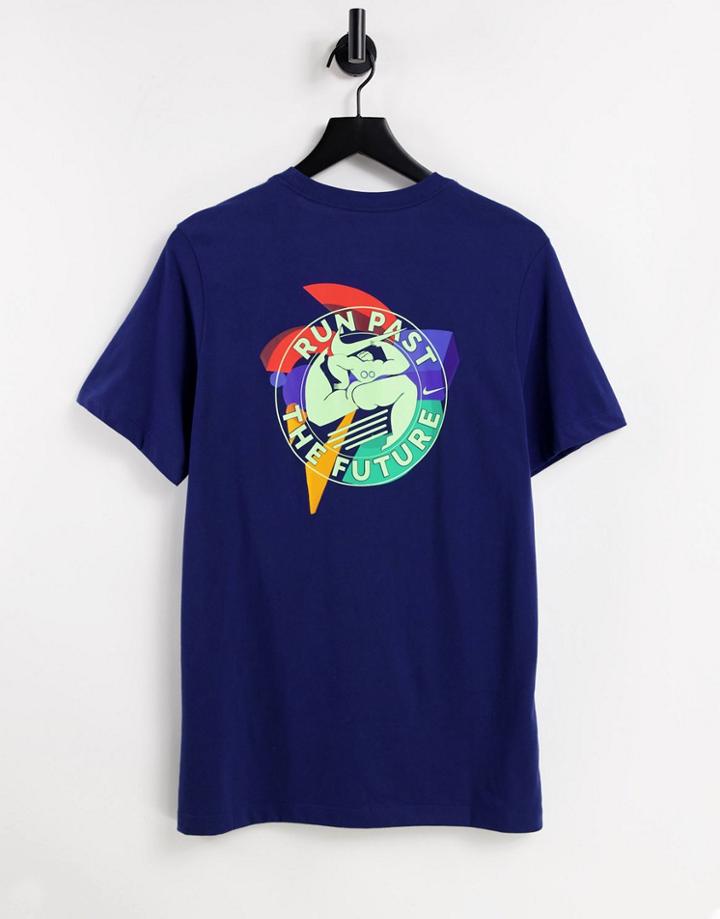 Nike Running Dri-fit Kelly Anna A.i.r.1 T-shirt In Navy-blues