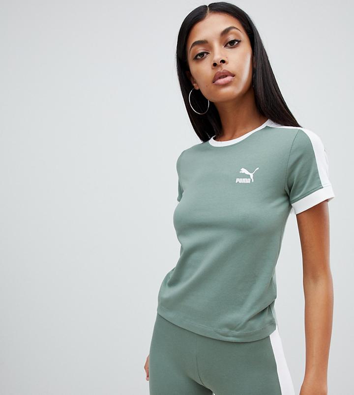 Puma Classics Tight Green T-shirt - Green