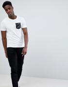 Only & Sons T-shirt With Contrast Pocket - White