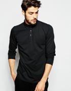 Adpt Long Sleeve Pique Polo Shirt - Black
