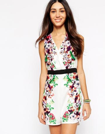 Meghan Fabulous Legian Romper - White