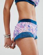 Ebonie N Ivory Festival Hot Pants In 3d Floral Co-ord - Purple