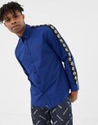 Love Moschino Sleeve Tape Shirt - Blue
