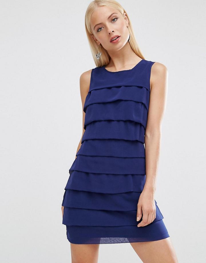 Madam Rage Ruffle Dress - Navy
