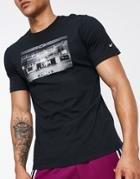 Nike Basketball Dri-fit Photographic Court T-shirt In Black