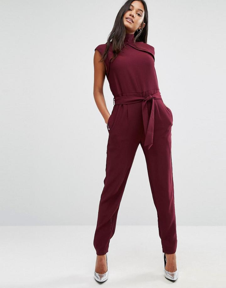 Supertrash Wouveau High Neck Jumpsuit - Red