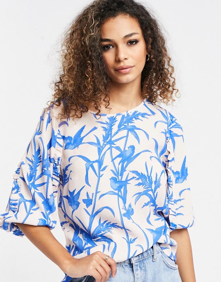 Oasis Ruffle Sleeve Top-multi