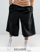 Reclaimed Vintage Culottes In Faux Wool - Tan