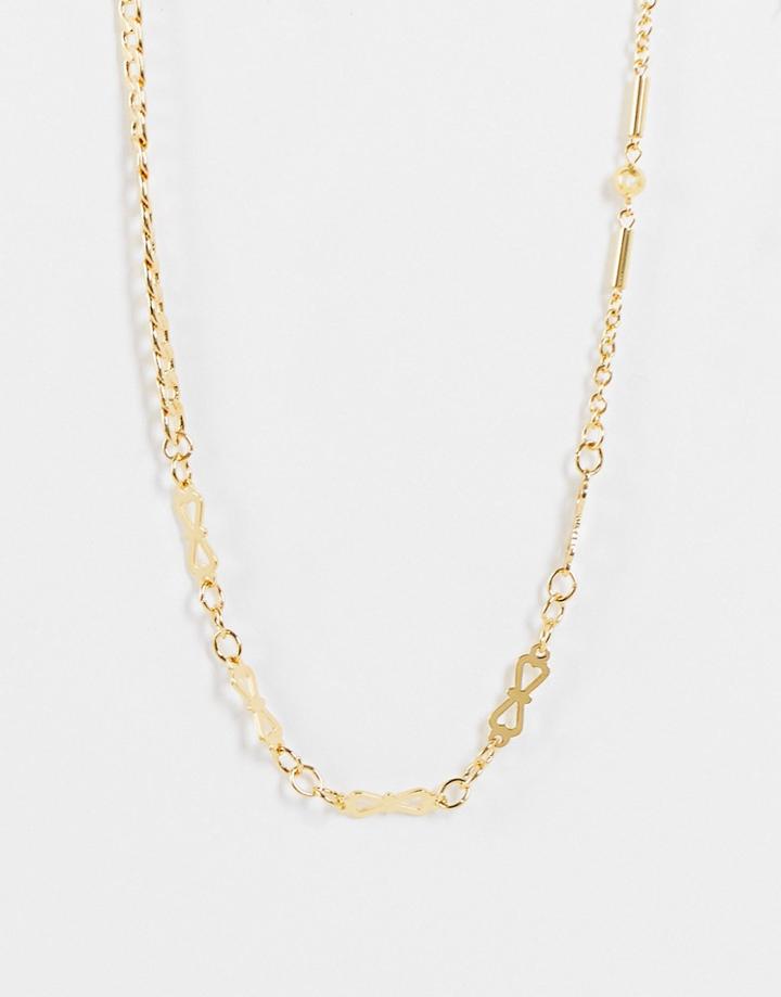 Whistles Multi Chain Necklace In Gold