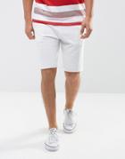 New Look Jersey Shorts In Off White - White
