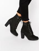 Timberland Glancy Black 6in Heeled Boots - Black
