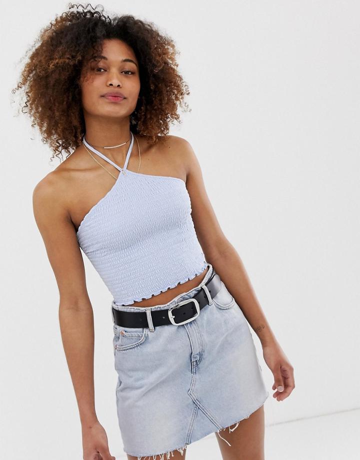 Hollister Smock Bandeau Top - Blue
