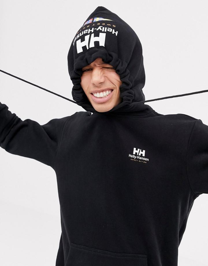 Sweet Sktbs X Helly Hansen Hoodie With Hood Print In Black - Black