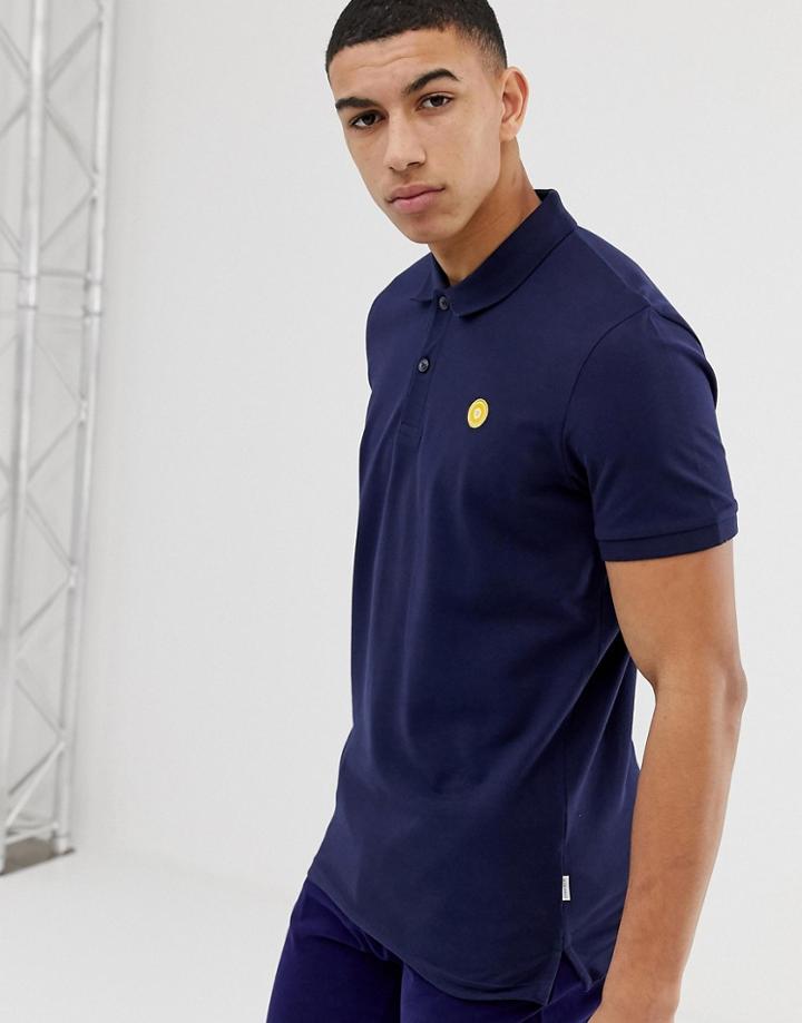 Jack & Jones Core Logo Polo In Navy