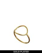Dogeared Gold Plated Karma Smooth Ring - Gold Plated