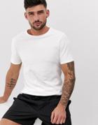 River Island Muscle Fit Crew Neck T-shirt In White