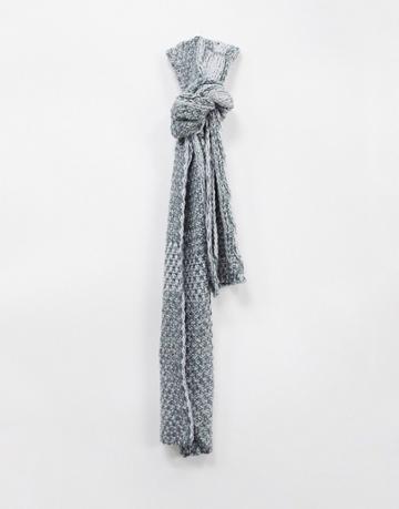 Urbancode Chunky Knit Scarf In Gray Twist-grey