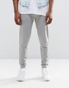 Asos Skinny Joggers With Zips In Gray - Gray