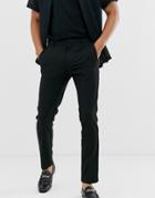 Topman Skinny Smart Pants In Black