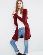 Asos Ultimate Chunky Cardigan - Red