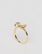 Ted Baker Tiny Geo Bow Ring - Gold