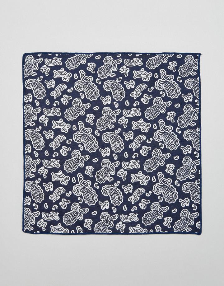Selected Homme Pocket Square Floral - Navy