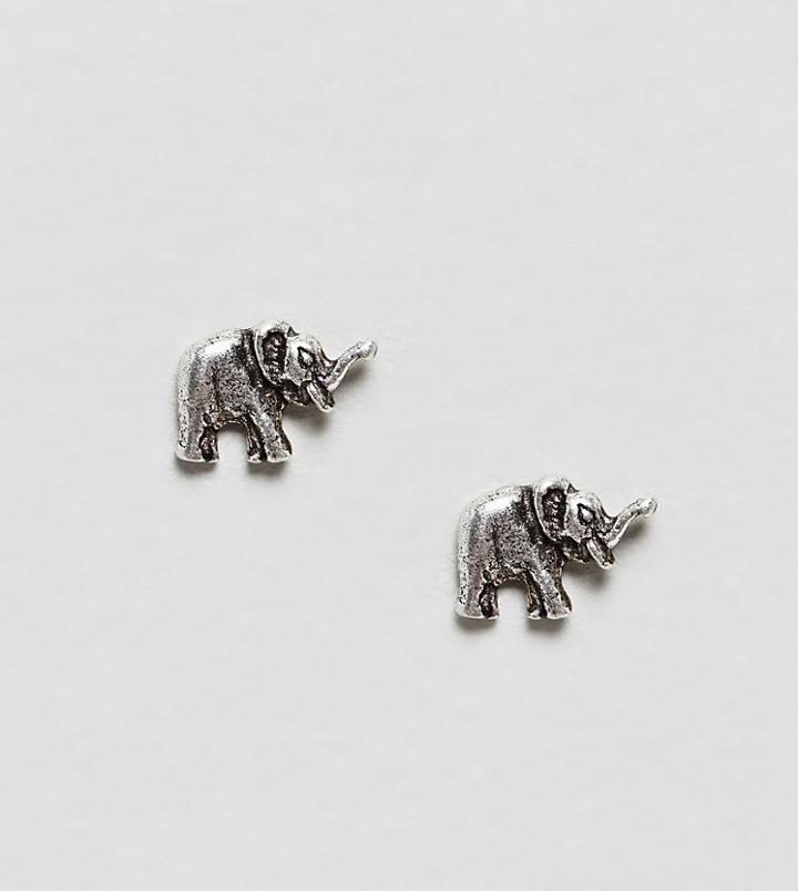 Kingsley Ryan Sterling Silver Elephant Stud Earrings