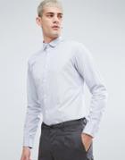 Selected Homme Slim Shirt In Stripe - Blue