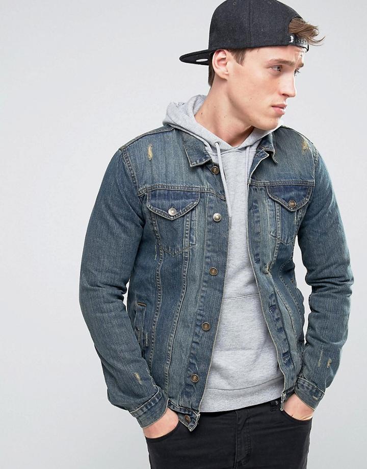 Brave Soul Denim Jacket - Blue