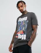 Asos Snoop Dogg Relaxed T-shirt With Cartoon Print - Black