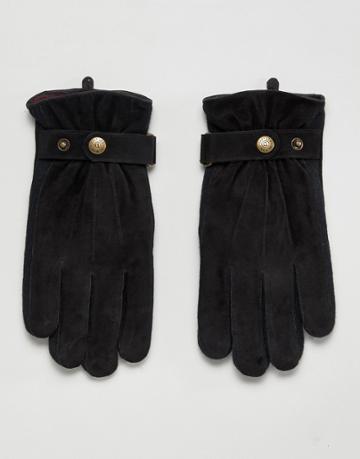 Dents Chester Suede Gloves - Black