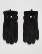Dents Chester Suede Gloves - Black