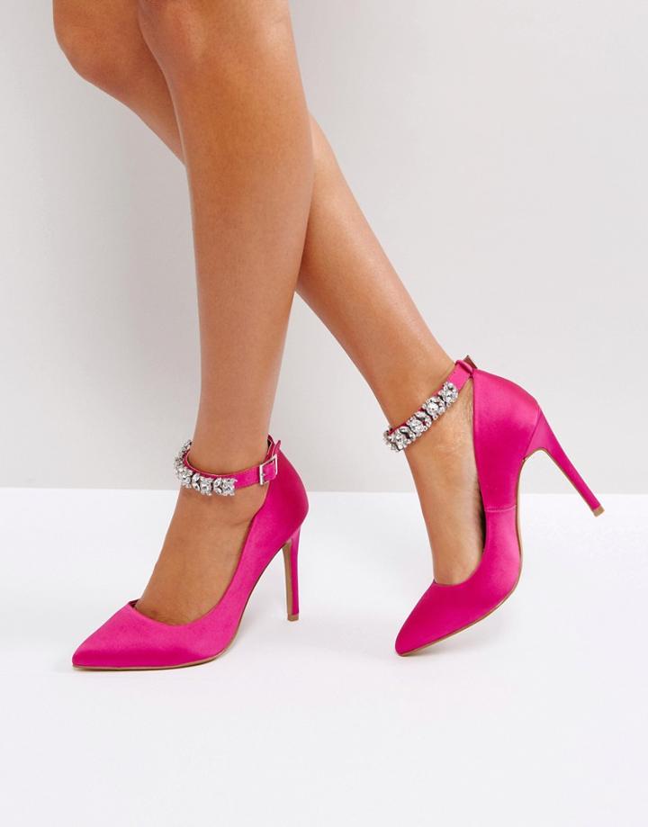 Asos Persia Embellished Court Shoe - Pink