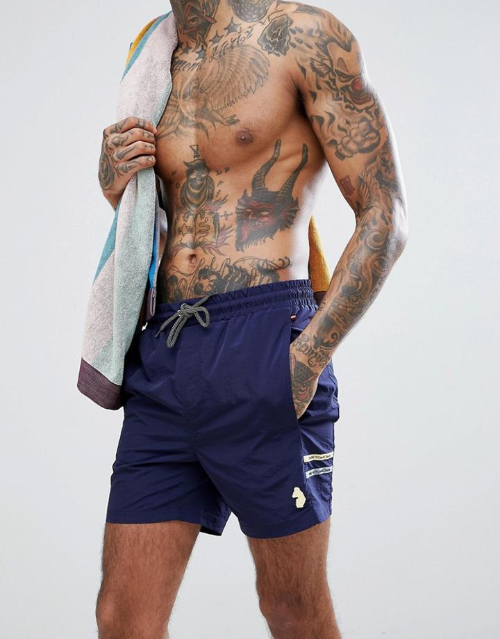 Luke 1977 Ragy Swim Shorts In Navy - Navy
