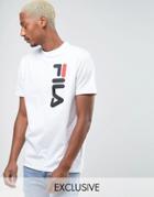 Fila Black T-shirt With Large Logo Exclusive To Asos - White