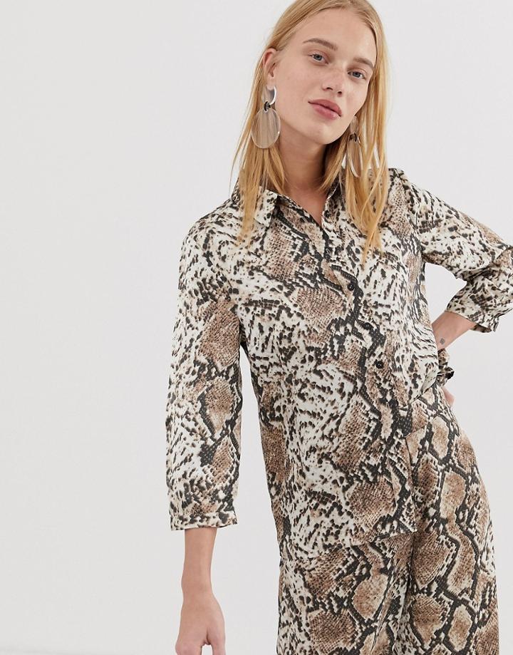 Pieces Snake Print Shirt - Multi