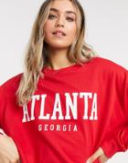 New Look Atlanta Sweatshirt In Red